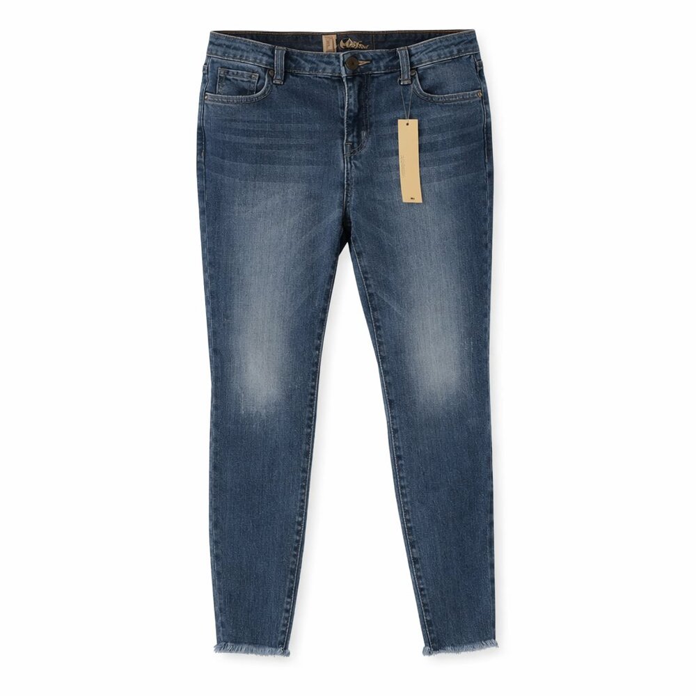 KUT FROM THE KLOTH Medium Wash Raw Hem Jeans Size 8